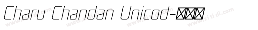 Charu Chandan Unicod字体转换
